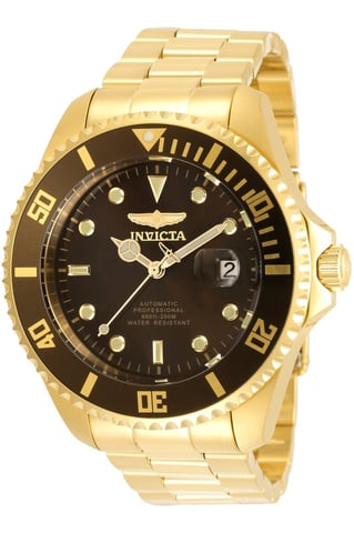 Invicta Pro Diver 35725 Men's Watch - Automatic Movement - Stainless Steel with Brown Dial - 47 mm