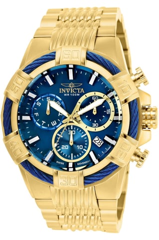 Invicta Bolt 25866 Men's Watch - Quartz Movement - Stainless Steel with Blue Dial - 51 mm
