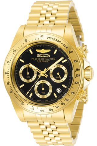 Invicta Speedway 31001 Men's Watch - Quartz Movement - Stainless Steel with Black Dial - 39 mm