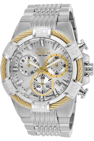 Invicta Bolt 25863 Men's Watch - Quartz Movement - Stainless Steel with Silver Dial - 51 mm