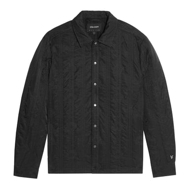Lyle & Scott Mens Geometric Pattern Regular Overshirt (Black Ice)