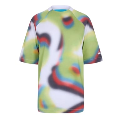 Diadora Womens/Ladies Abstract Crew Neck T-Shirt (Green/Multicoloured)