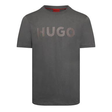 Hugo Mens Dulivio Contrast Logo T-Shirt (Dark Grey)