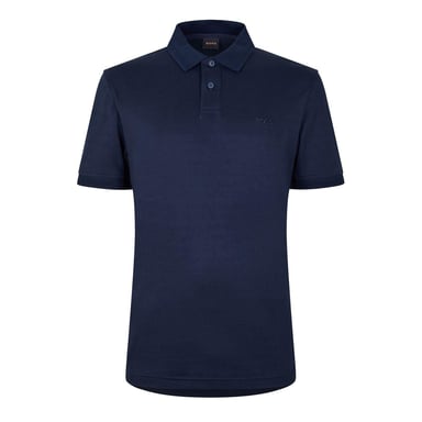Boss Mens Interlock Short-Sleeved Polo Shirt (Dark Blue)