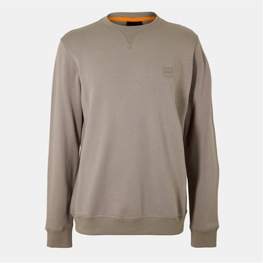 Boss Mens Westart Premium Cotton Crew Neck Sweatshirt (Khaki Green)