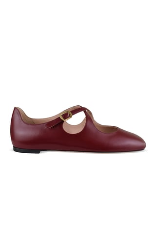 Bally BALLYRINA Flats Burgundy