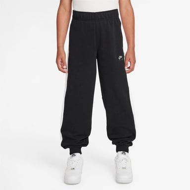 Nike Childrens/Kids Fleece Colour Block Joggers (Black/White)