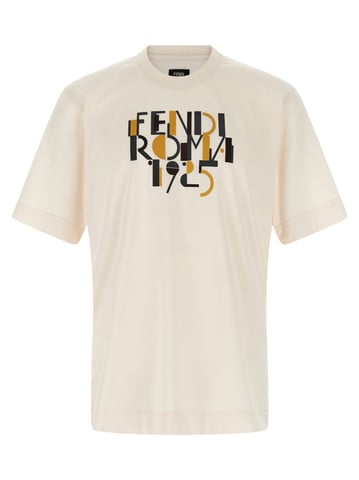 Fendi White Cotton T-Shirt