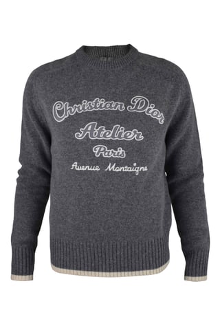 Dior CD Atelier Knit Sweater Grey