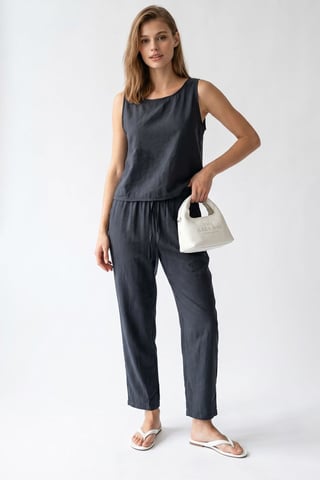 Sleeveless Crepe Jumpsuit