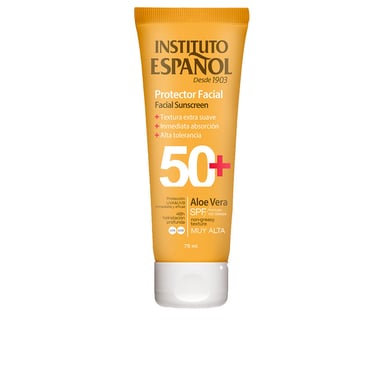 Protector Solar Facial Aloe Vera Tubo Spf50+ 75 ml