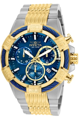 Invicta Bolt 25865 Men's Watch - Quartz Movement - Stainless Steel with Blue Dial - 51 mm