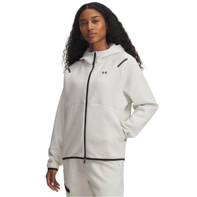 Under Armour Womens/Ladies Unstoppable Two Tone Sweat Jacket (Off White)