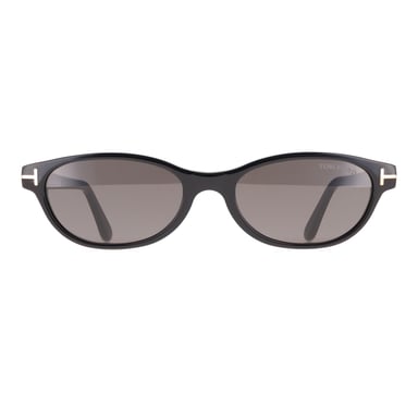 Tom Ford Chloe-02 FT1310 01A glanzend zwart grijs licht spiegel zonnebril