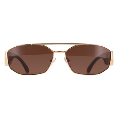 Versace VE2287 100273 gouden donkerbruine zonnebril