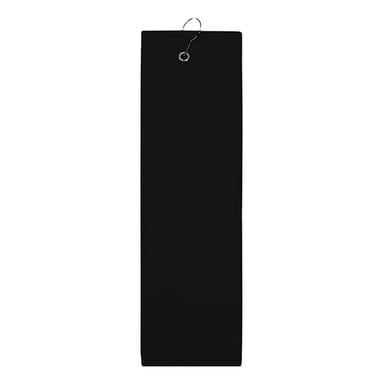 The One Towelling Plain Moisture Wicking Golf Towel (Black)