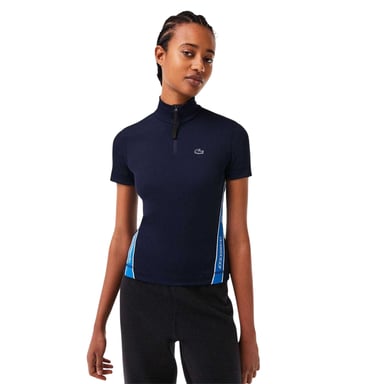 Lacoste Mens Zip Neck Polo Shirt (Navy Blue)