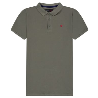 Farah Boys Bugsworth Embroidered Short-Sleeved Polo Shirt (Green)