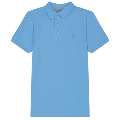 Farah Boys Bugsworth Embroidered Short-Sleeved Polo Shirt (Breezy Blue)