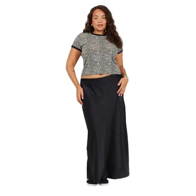 Brave Soul Womens/Ladies Leopard Print Cropped Plus T-Shirt (Leopard/Black)