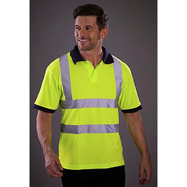 Yoko Hi-Vis Short Sleeve Polo Shirt / Mens (Hi-Vis Yellow)
