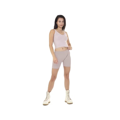 Brave Soul Womens/Ladies Rib Knit Shorts (Dusty Pink)