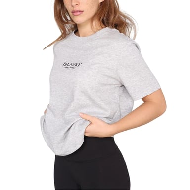 Blank Essentials Womens/Ladies Essentials Logo Boyfriend T-Shirt (Grey Marl)