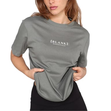 Blank Essentials Womens/Ladies Essentials Logo Boyfriend T-Shirt (Sage)