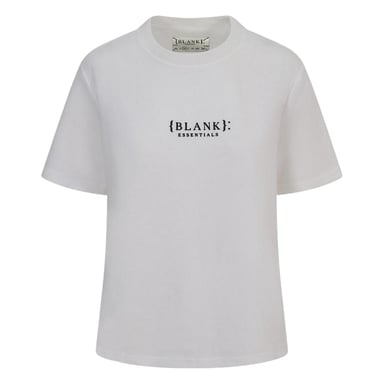 Blank Essentials Womens/Ladies Essentials Logo Boyfriend T-Shirt (Off White)