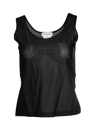 Mugler, Sheer top in black