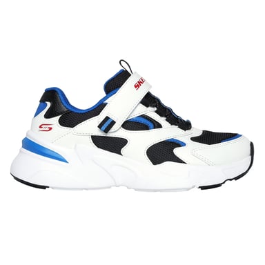 Skechers Childrens/Kids Bobsbamina Mesh Trainers (White/Black/Blue)