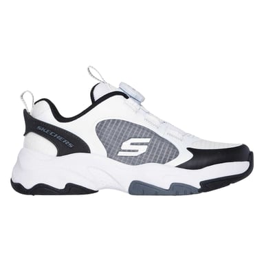 Skechers Childrens/Kids Retrotech Contrast Trainers (White/Black)