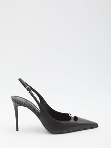 Slingback Pumps in silk nappa