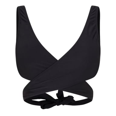 Brave Soul Womens/Ladies Wrap Front Bikini Top (Black)