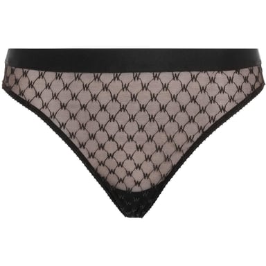 Wolford Womens/Ladies Monogram Lace Bikini Bottoms (Black)