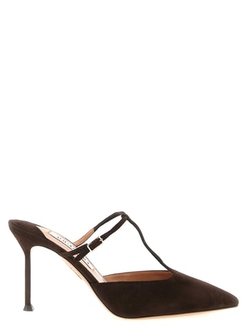 Aquazzura Brown Goatskin High Heel Pumps
