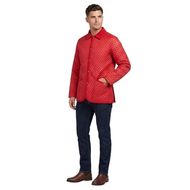 Criminal Damage Mens Quilted Quilted Jacket (Red)