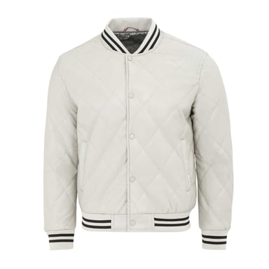 Firetrap Mens Snap Bomber Jacket (White)