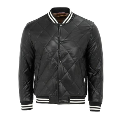Firetrap Mens Snap Bomber Jacket (Black)