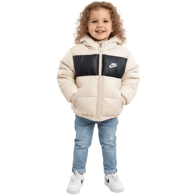 Nike Baby Colour Block Logo Hooded Jacket (Sand)