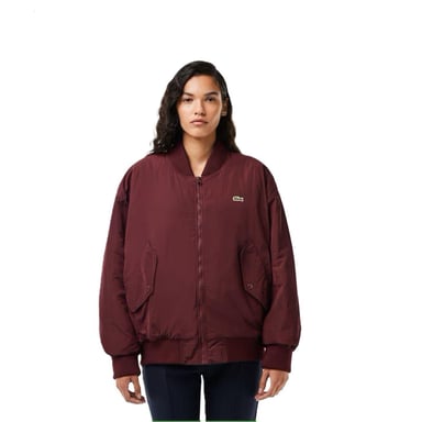 Lacoste Womens/Ladies Oversized Bomber Jacket (Red)