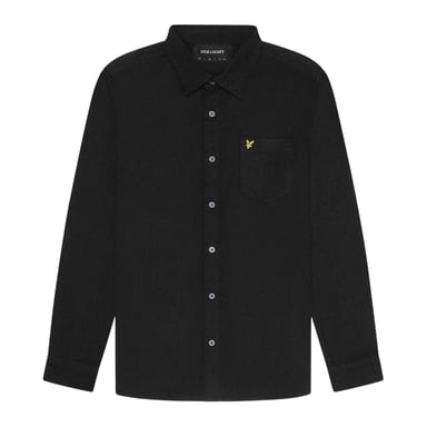 Lyle & Scott Mens Logo Twill Shirt (Black)
