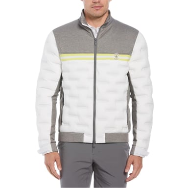 Original Penguin Mens Mock Neck Regular Performance Jacket (Grey Heather)