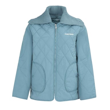 Firetrap Womens/Ladies Quilted Relaxed Fit Jacket (Blue)