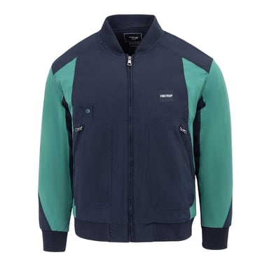 Firetrap Mens Colour Block Bomber Jacket (Navy)