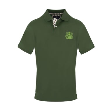 Aquascutum Mens Logo Cotton Polo Shirt (Military Green)