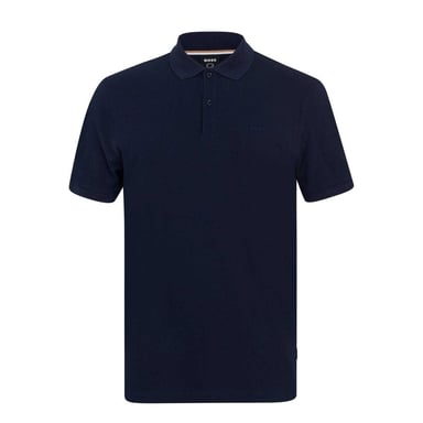 Boss Mens Pallas Embroidered Logo Cotton Polo Shirt (Navy)