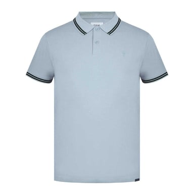 Firetrap Mens Lazer Logo Cotton Polo Shirt (Blue/Black)