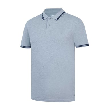 Firetrap Mens Lazer Logo Cotton Polo Shirt (Grey Marl)