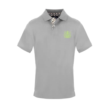Aquascutum Mens Logo Cotton Polo Shirt (Grey)
